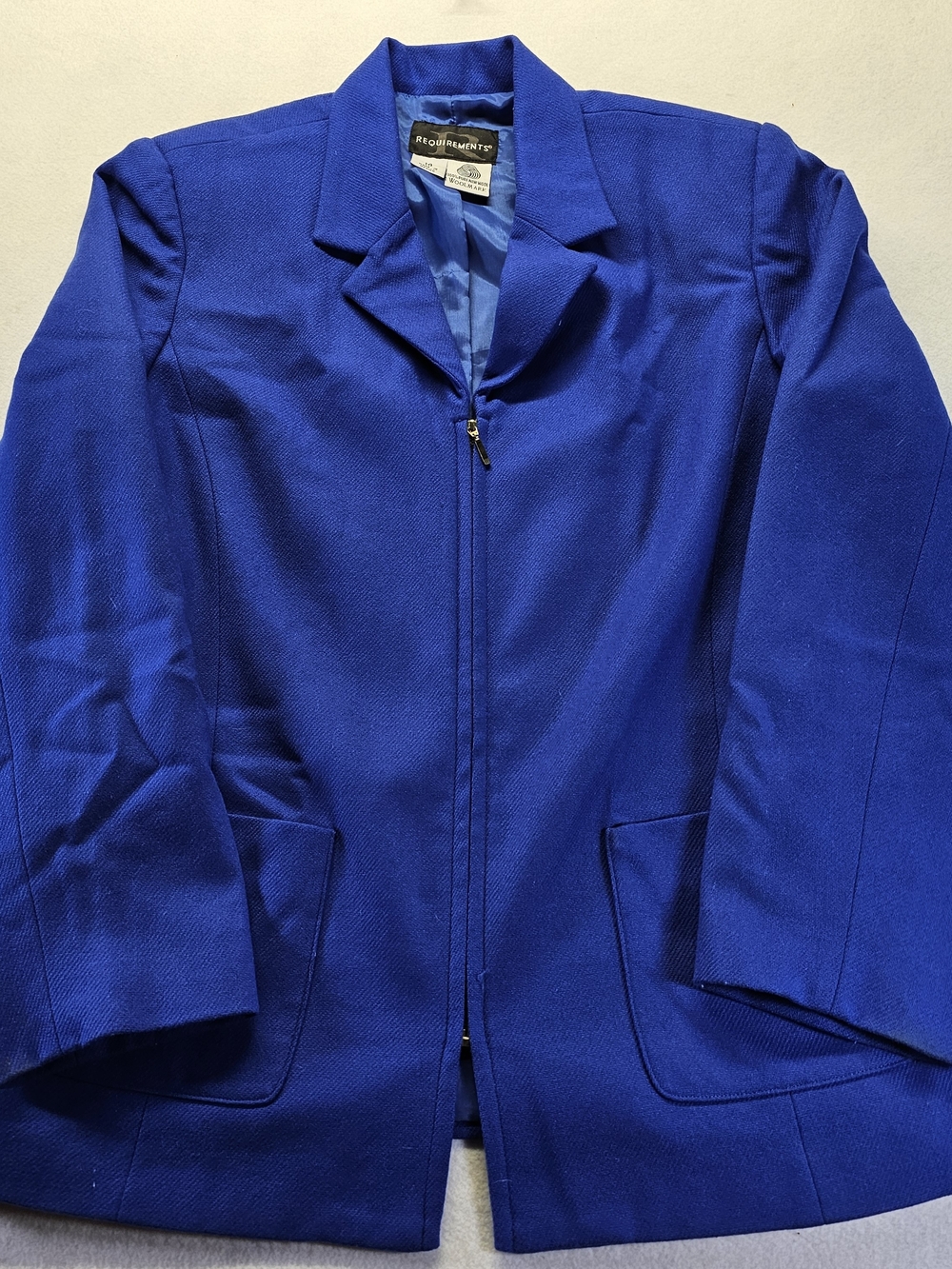 Requirements Royal Blue 100% Wool Blazer